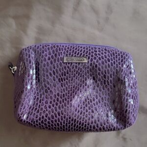 Shiseido Iridescent Purple Pebbeled Cosmetic Pouch Bag